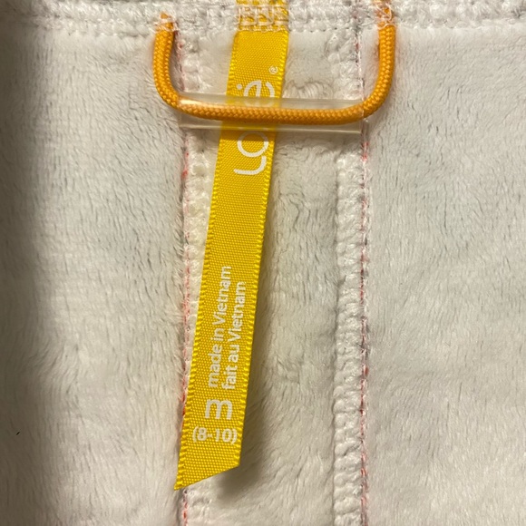 Lole Fleece Jacket Geometric Print Off White Gray Lightweight Coat Womens Medium - Picture 7 of 8